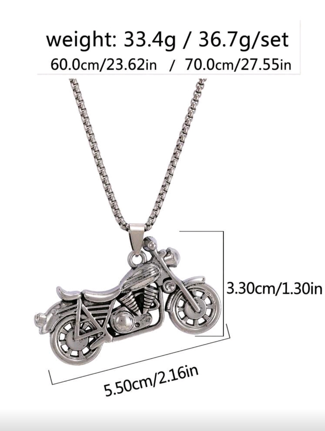CADENA DE MOTOCICLETA DE METAL C20